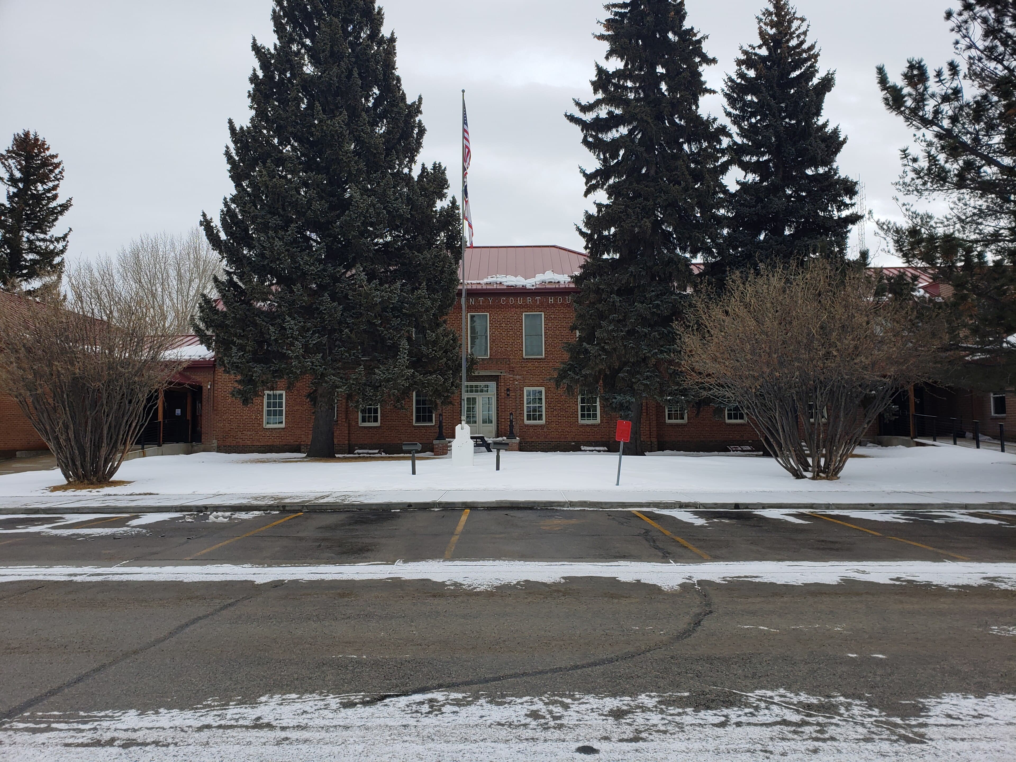 Sublette County Courthouse in downtown Pinedale.