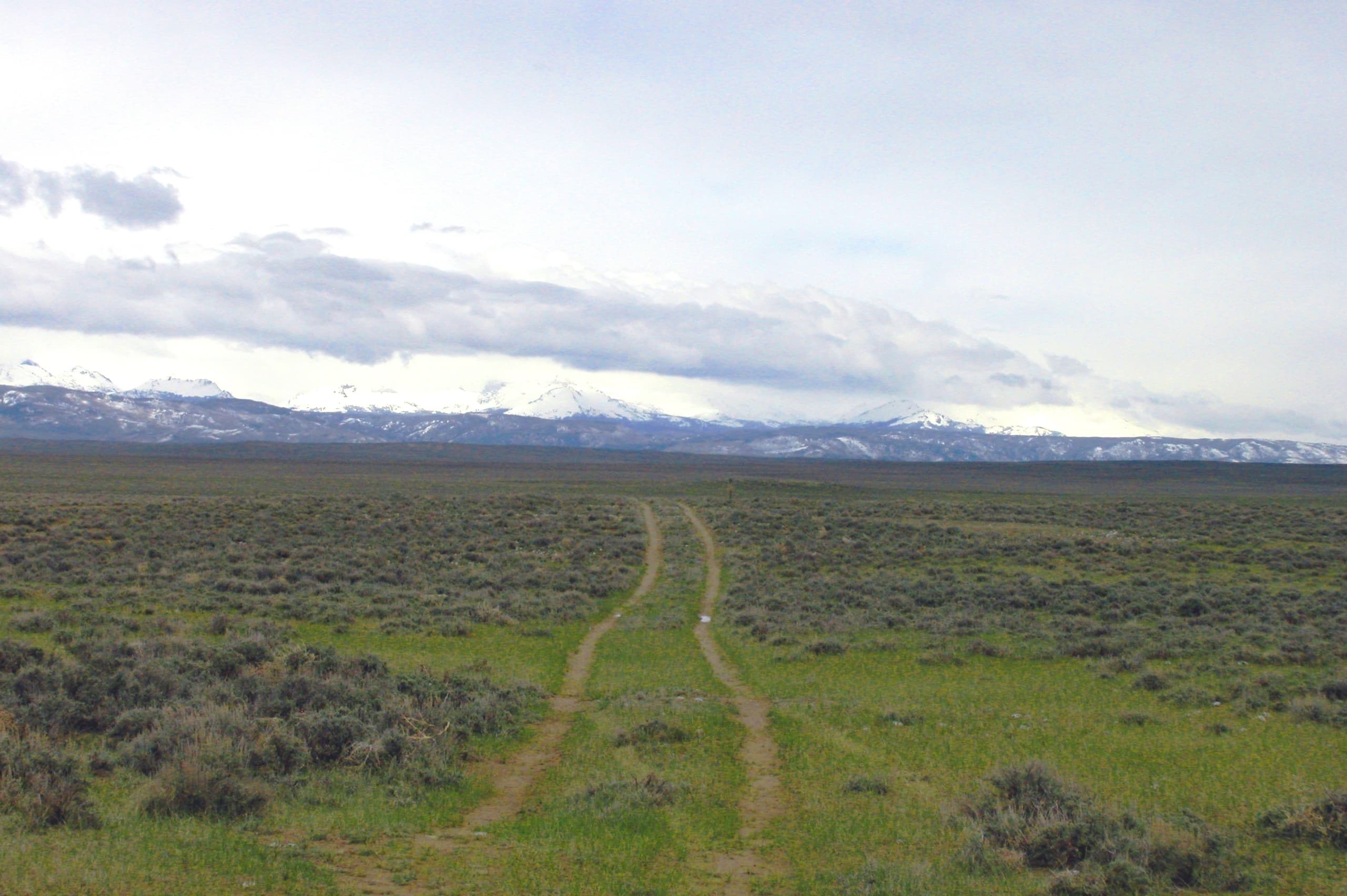 The Lander Road two-track on the California and Oregon National Historic Trails, from U.S. 191 south of Pinedale. National Park Service, 2005. The airport sits on this same highway six miles southeast of town.